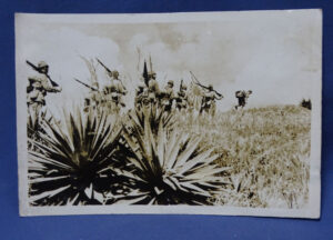 WWII Japanese Photo Troops In Field 3 x 4 1/4"