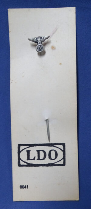 NSDAP Party Eagle Stick Pin On Maker's Card