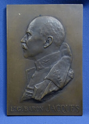 Lt Gen Baron Jacques Dixmude 1914-1918 Bronze Medal 2 x 2-3/4"