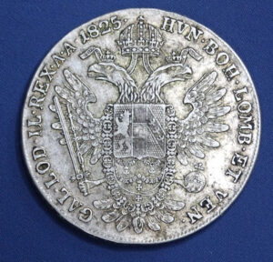 1825 Austrian 1 Thaler Silver Coin