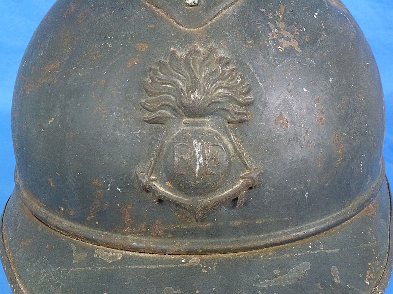 WWI French Colonial Infantry and Navy Model 1915 Adrian Helmet - Image 3