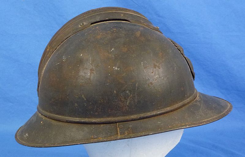 WWI French Colonial Infantry and Navy Model 1915 Adrian Helmet - Image 4