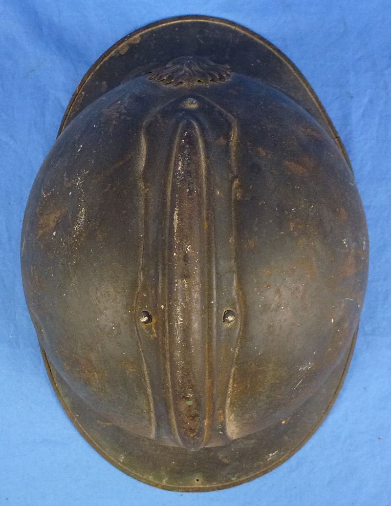 WWI French Colonial Infantry and Navy Model 1915 Adrian Helmet - Image 7