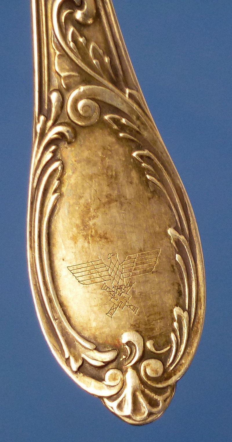 Small Reichsmarschall Hermann Goring Silver Service Fork - Image 3