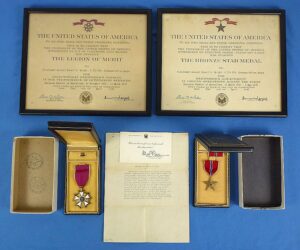 WWII Named / Cased Legion of Merit and Bronze Star Group for Moving Patton's Third Army at Battle of the Bulge with Documents
