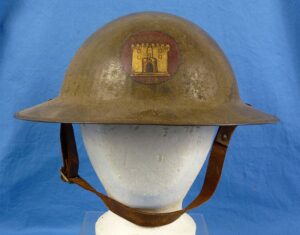 WWI British Brodie Helmet with U.S. Army Engineers Insignia