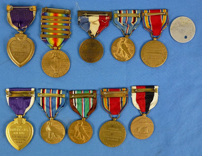 WWI and WWII Father and Son Purple Heart Medals Groups - Image 2