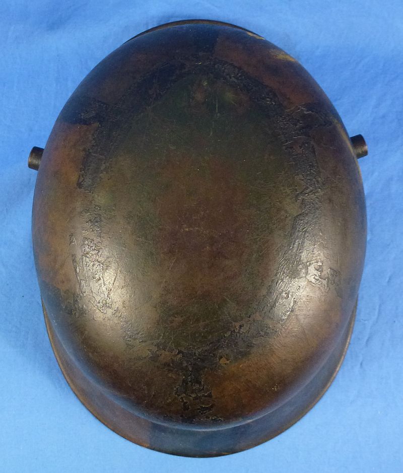 Rare Named Size 68 WWI German Camouflaged M1916 Combat Helmet by Körting & Mathiesen - Image 6