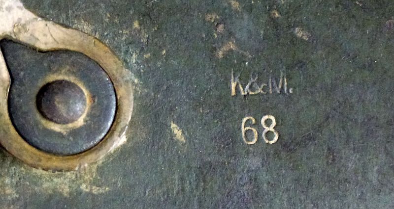 Rare Named Size 68 WWI German Camouflaged M1916 Combat Helmet by Körting & Mathiesen - Image 8