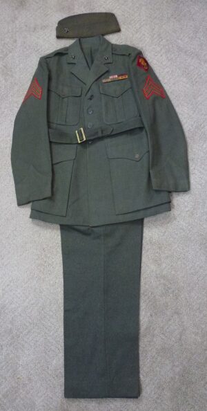 Named WWII U.S. Marine Corps Fleet Marine Force Sergeant's Uniform with ETO and Pacific Service