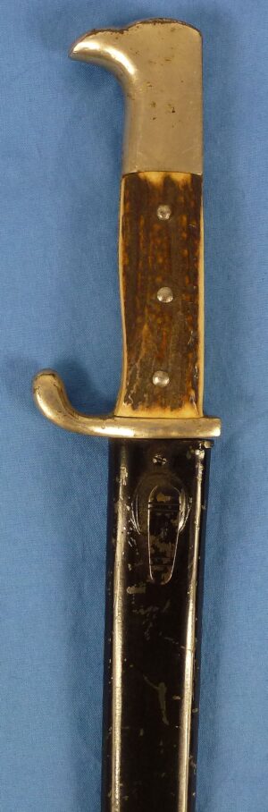 WWI Imperial German Stag Grip M1898 Sawback Dress Bayonet by WKC
