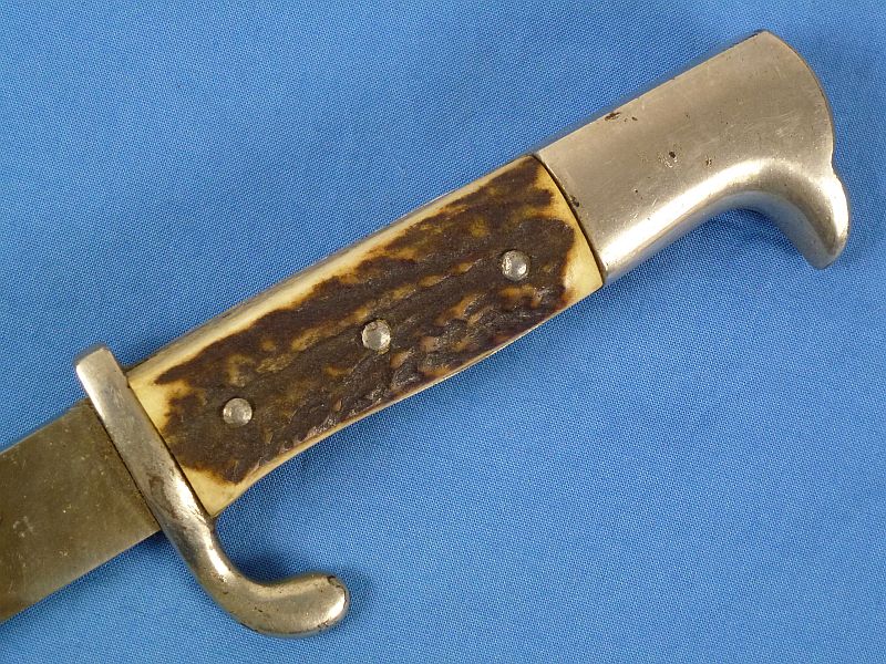 WWI Imperial German Stag Grip M1898 Sawback Dress Bayonet by WKC - Image 7