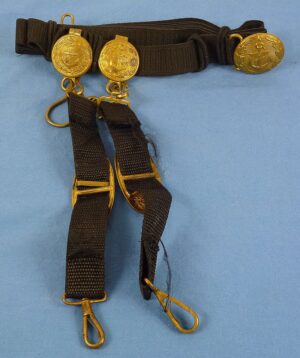 Cold War Era Soviet Naval Officer Belt with Dagger Hangers
