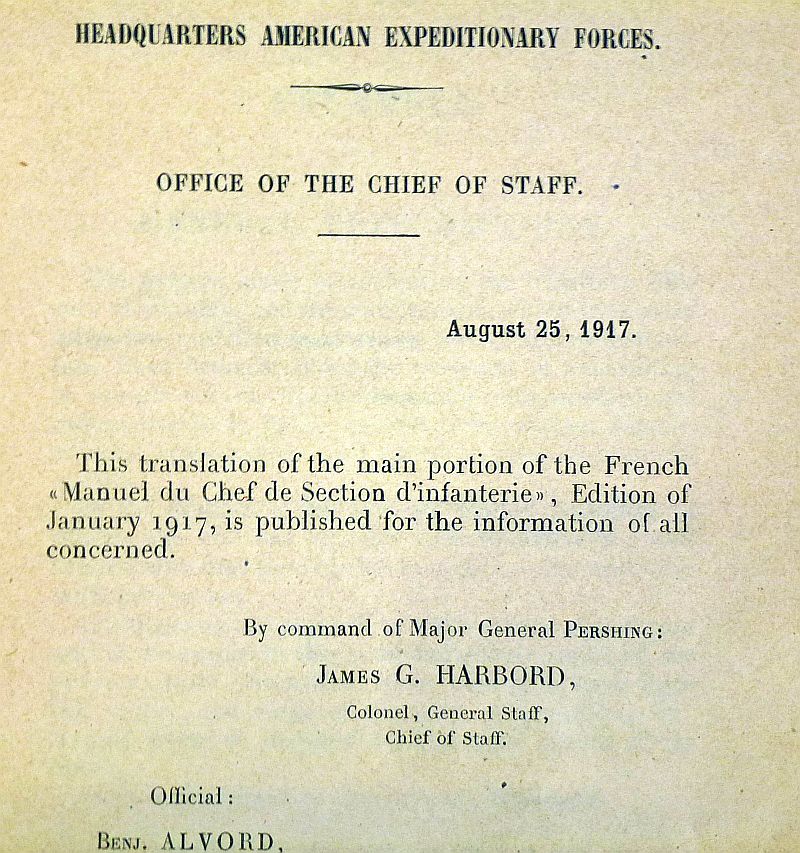 1917 Manual of the Chief of Platoon of Infantry published by the AEF - Image 3