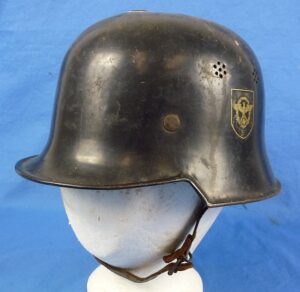 Double Decal German Model 1934 Fire Police Helmet