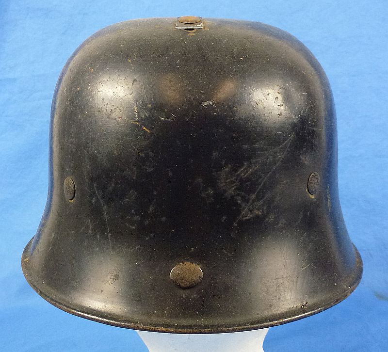 Double Decal German Model 1934 Fire Police Helmet - Image 4