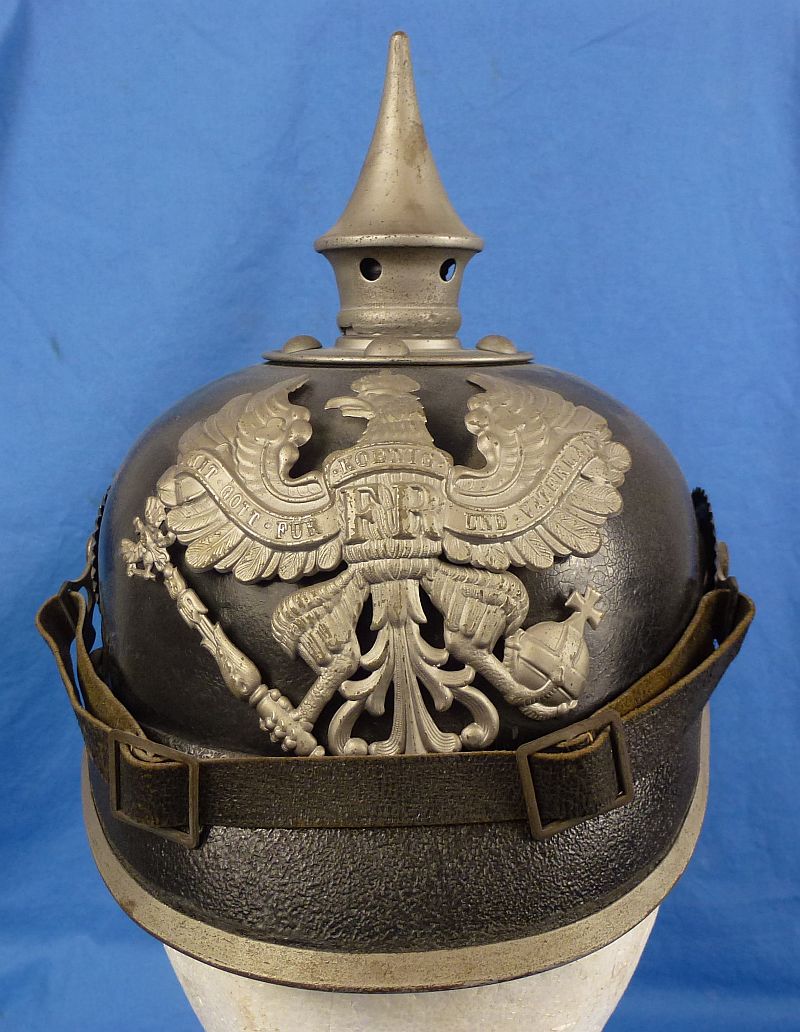 Named, 1915 Dated, and Unit Marked Imperial Prussian EM/NCO Pickelhaube - Image 2