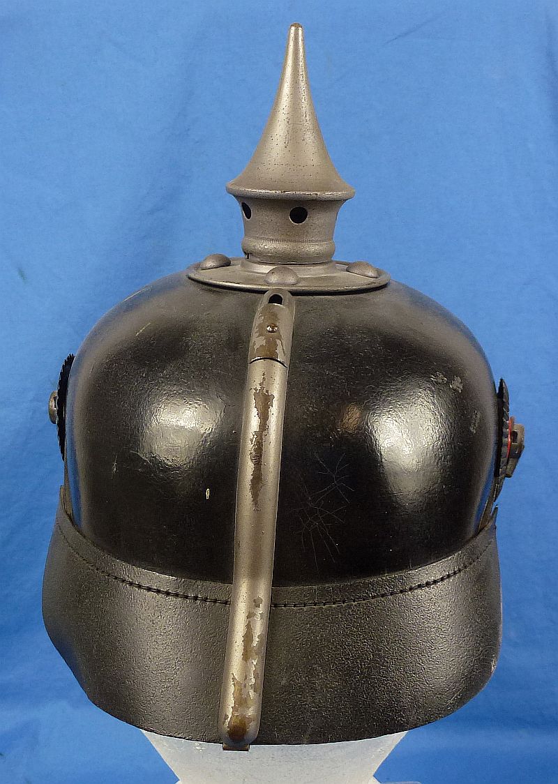 Named, 1915 Dated, and Unit Marked Imperial Prussian EM/NCO Pickelhaube - Image 4