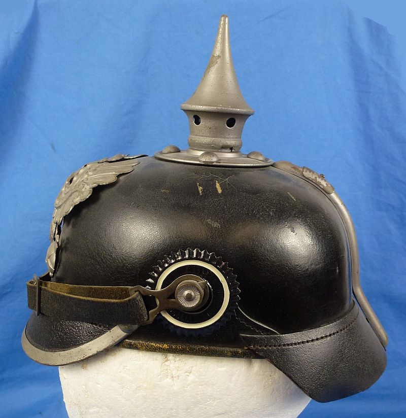 Named, 1915 Dated, and Unit Marked Imperial Prussian EM/NCO Pickelhaube - Image 5