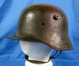 Named Size 66 WWI German Camouflaged M1916 Combat Helmet by Eisenhütte Silesia