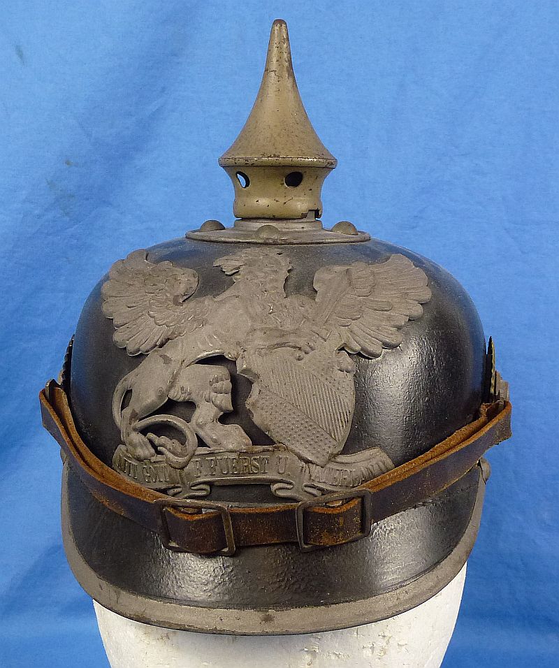 1916 Dated Imperial Baden EM/NCO Pickelhaube 111th (3rd Baden) Infantry Regiment "Margrave Ludwig William" - Image 2