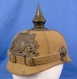 WWI Imperial Bavarian Ersatz Tropical Pickelhaube