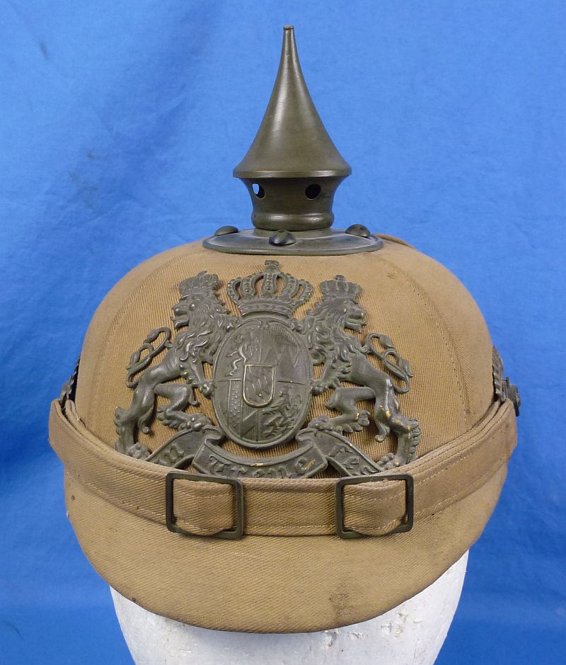 WWI Imperial Bavarian Ersatz Tropical Pickelhaube - Image 2