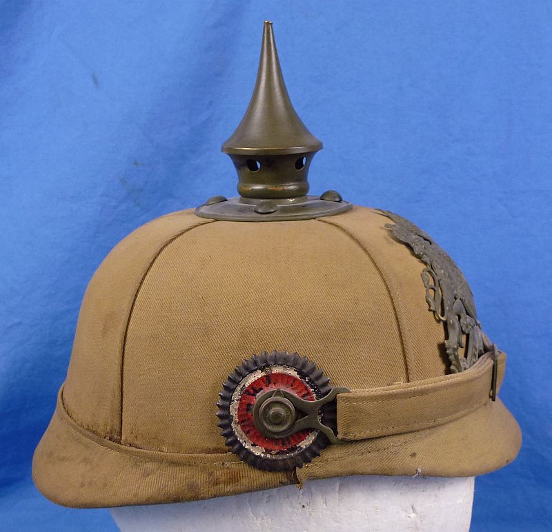 WWI Imperial Bavarian Ersatz Tropical Pickelhaube - Image 3