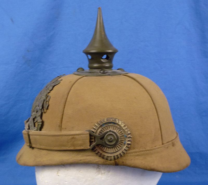 WWI Imperial Bavarian Ersatz Tropical Pickelhaube - Image 5