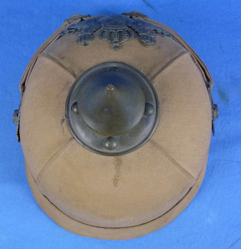 WWI Imperial Bavarian Ersatz Tropical Pickelhaube - Image 6