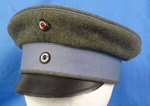 WWI Imperial German M1910 Prussian Train Battalion EM/NCO Field Gray Visor Cap