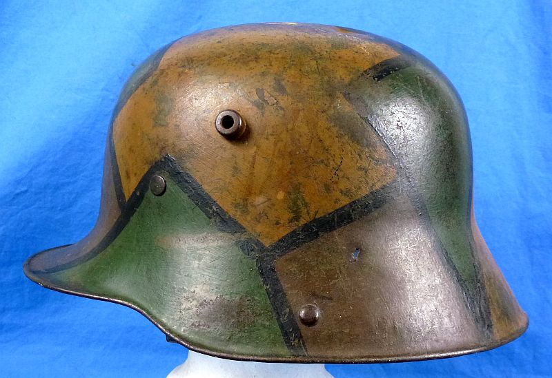 WWI German Camouflaged M1916 Combat Helmet by Hermann Weissenburger & Company - Image 5