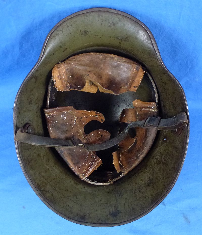 WWI German Camouflaged M1916 Combat Helmet by Hermann Weissenburger & Company - Image 7