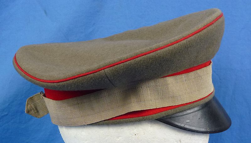 Named Imperial German Field Grey Visor Cap with Camouflage Cap Band - Image 4