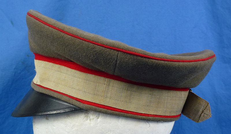 Named Imperial German Field Grey Visor Cap with Camouflage Cap Band - Image 7