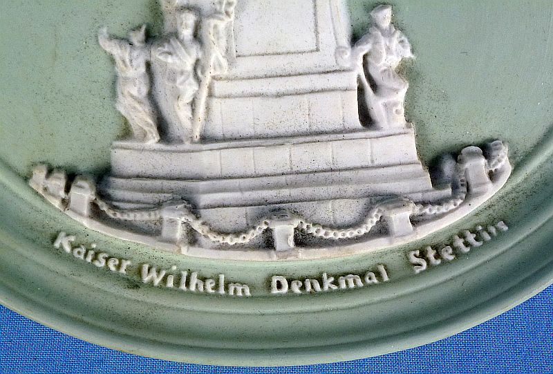 Jasperware Porcelain Plaque of the Kaiser Wilhelm Monument in Stettin - Image 3