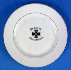 WWI Patriotic Iron Cross Plate