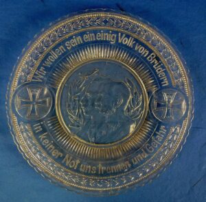 WWI German Patriotic Glass Plate