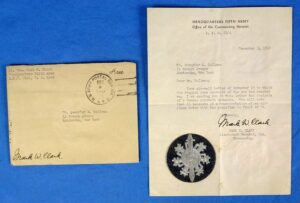 A 1943 Letter in Which General Mark Clark Sends Souvenir German Insignia to an American in the USA