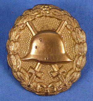 WWI Screw Back Gold German Wound Badge