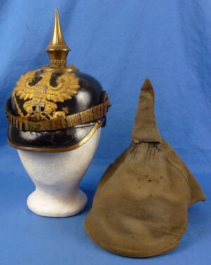 Imperial Prussian Reserve Officer Pickelhaube with Cloth Cover