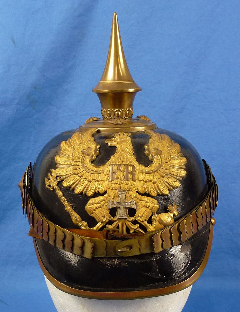Imperial Prussian Reserve Officer Pickelhaube with Cloth Cover - Image 2