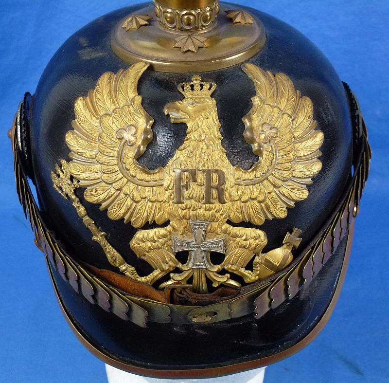 Imperial Prussian Reserve Officer Pickelhaube with Cloth Cover - Image 3