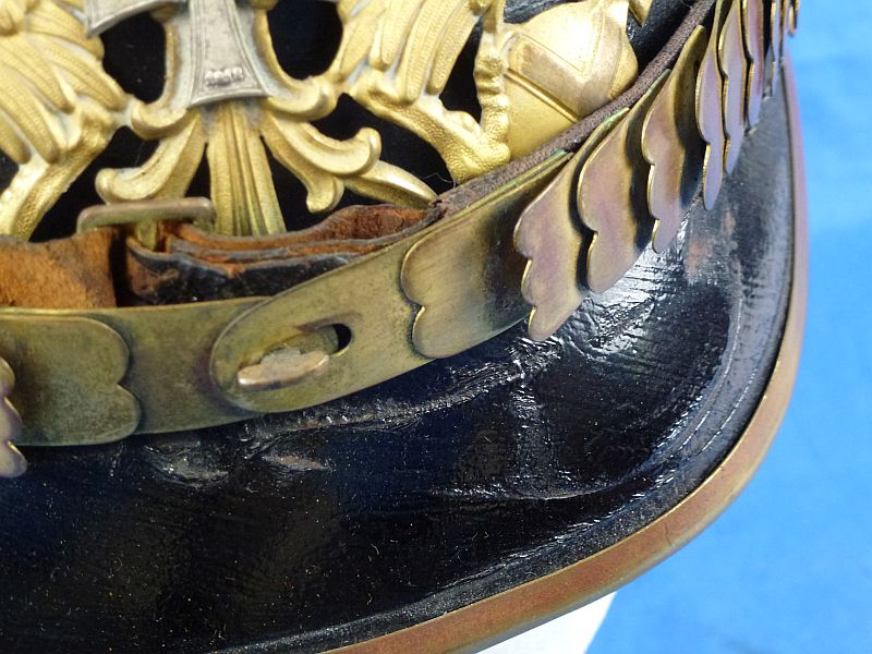 Imperial Prussian Reserve Officer Pickelhaube with Cloth Cover - Image 4