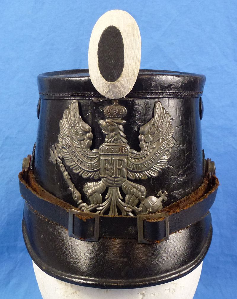WWI Model 1915 Imperial Prussian Jäger EM/NCO Shako Marked to a Machine Gun Unit - Image 2