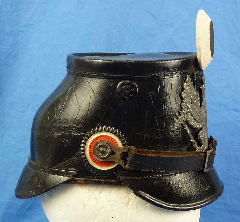 WWI Model 1915 Imperial Prussian Jäger EM/NCO Shako Marked to a Machine Gun Unit - Image 3