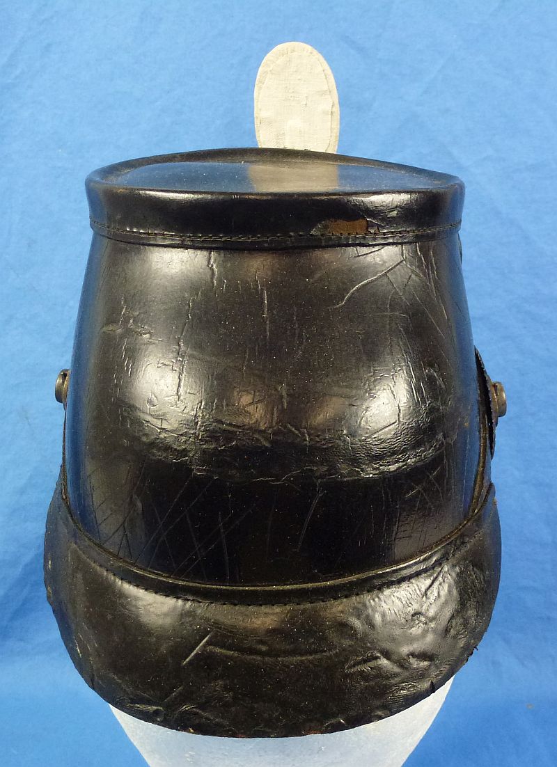 WWI Model 1915 Imperial Prussian Jäger EM/NCO Shako Marked to a Machine Gun Unit - Image 4
