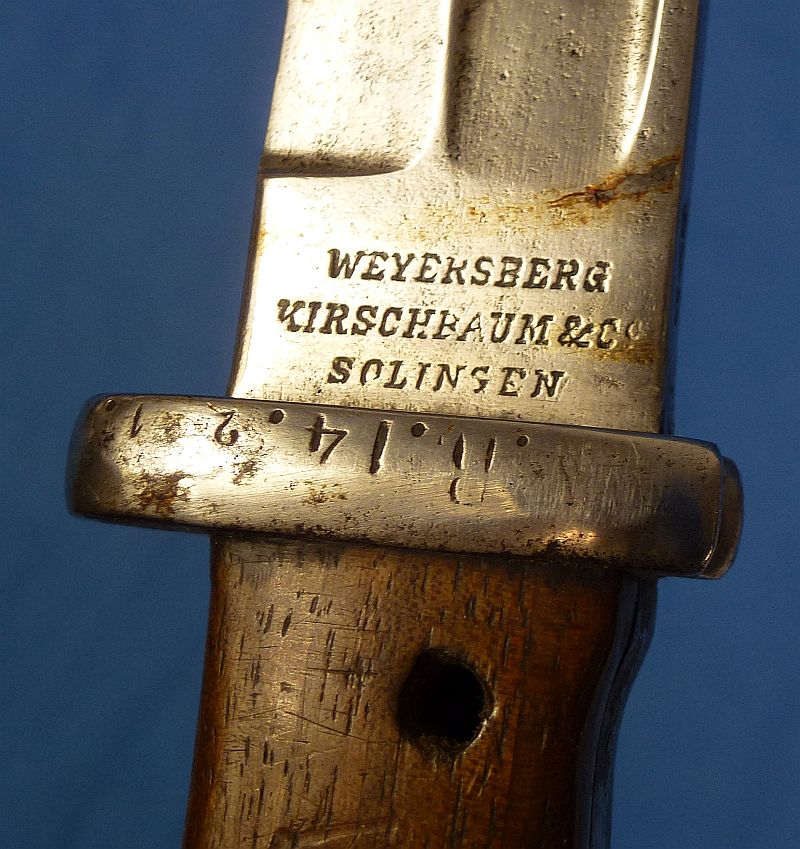 1887 Dated Model 1884/98 Bayonet by WKC with Frog and Portepee - Image 6