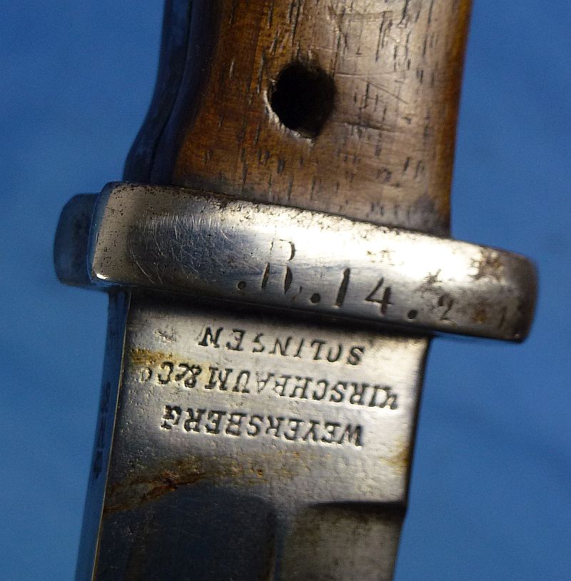 1887 Dated Model 1884/98 Bayonet by WKC with Frog and Portepee - Image 7