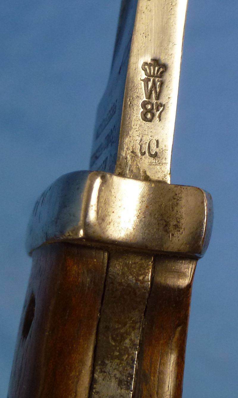 1887 Dated Model 1884/98 Bayonet by WKC with Frog and Portepee - Image 8